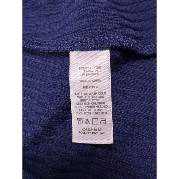 Nine Britton Emaline Navy Blue Ribbed Cutout Detail Midi Dress Size S Stitch Fix - Picture 5 of 5